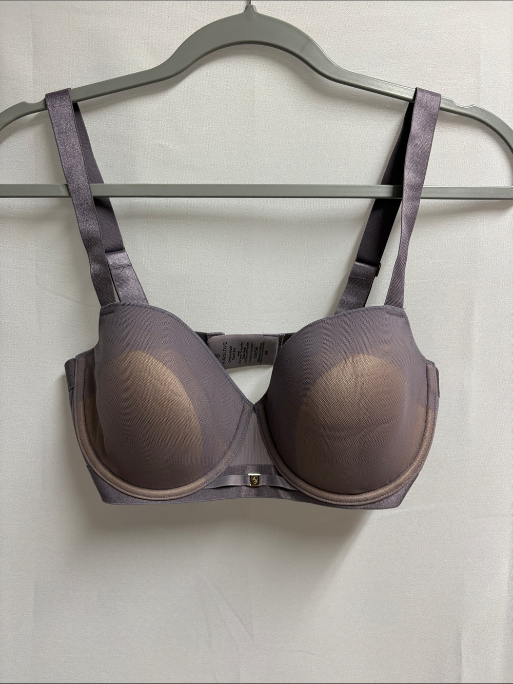 NWT Third Love Ombre Mesh Demi Underwire Adjustable Bra Purple Size 32E